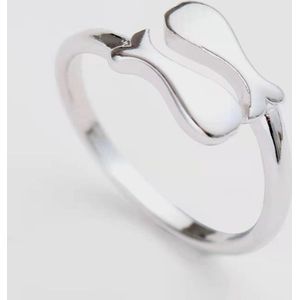 Gading® dames meisje Ring met dubble vissen- Vriendschapsring - zilver 925