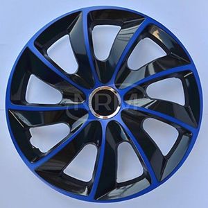 Wieldoppen Zwart/Blauw 14 Inch - Set van 4