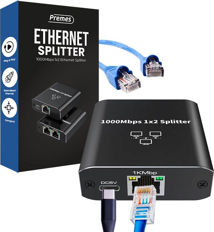 Premes - Internet Splitter - Wit - Netwerkaccessoire