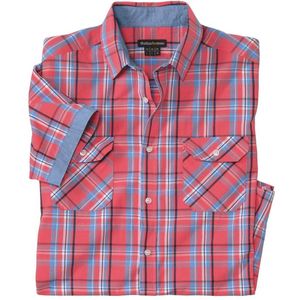 ATLAS FOR MEN - Poplin overhemd met ruitjes - Heren - Verkrijgbaar in grote maten - L