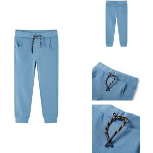 vidaXL Kinderjoggingbroek - Kinderjoggingbroeken - Kinderkleding - Kinderkled - Kinderjoggingbroek 128 blauw
