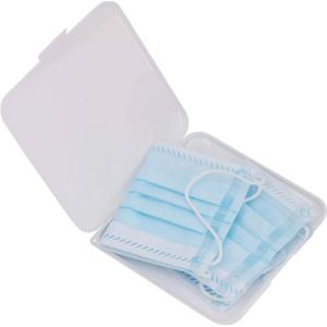 Mondkapjes opbergdoosjes - mondmaskers - houder - antibacterieel | Wit