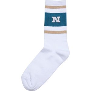 Urban Classics - College Team Socks unionbeige/bottlegreen/white Sokken - 47/50 - Wit