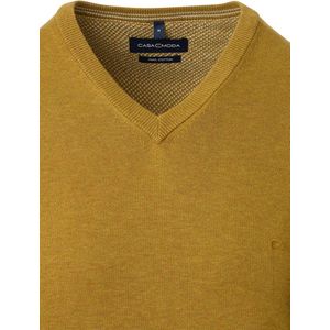Casa Moda Heren Trui Met V-Hals Pima-Katoen 004430-543 Geel - L