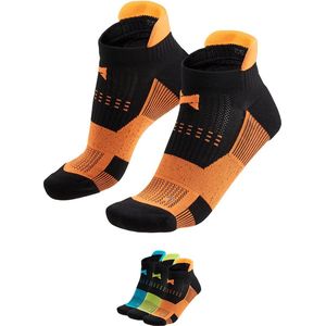 Xtreme - Fitness sneakersokken - Unisex - Multi zwart - 42/45 - 3-Paar - Fitness sokken heren - Fitness sokken dames