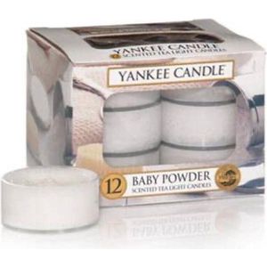 Yankee Candle Baby Powder waxinelichtjes 12 stuks