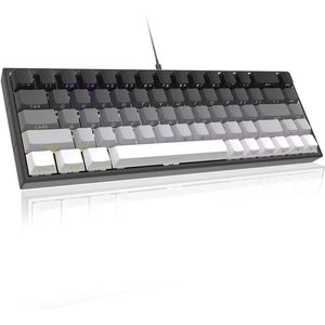 Mechanisch Gaming-Toetsenbord met Blauwe Schakelaars en RGB Achtergrondverlichting - 68 Toetsen, Type-C Verbinding
