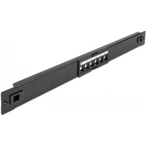Delock 19″ Keystone Patchpaneel 6 Poorten gereedschapsvrij