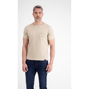 Lerros - T-shirt - Tender Beige Melange - Gebreid met Borstzak