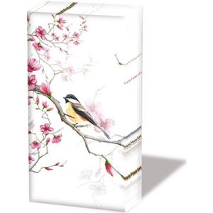 Ambiente 1 pakje zakdoekjes ""Bird & Blossom