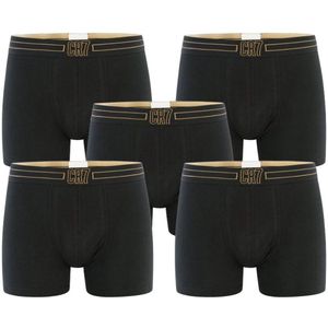 Boksers cr7 heren cristiano ronaldo boxershort 5-pack zwart-goud zwart s