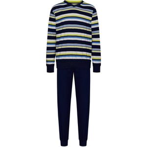 Pastunette Pyjama Dusk Comfort - Katoen - Gestreept - Blauw/Grijs - Maat XL