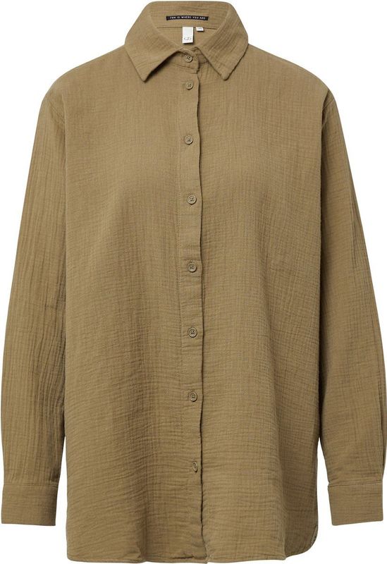 Blouse - Effen - Mousseline - Lange Mouw - Losse Pasvorm