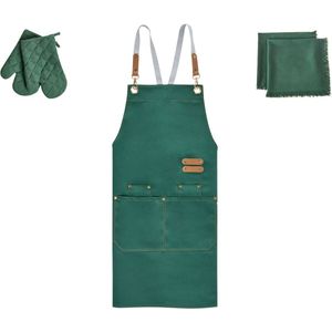 BELIANI BRASSICA - Keukentextiel set - Groen - Polyester