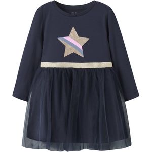 NAME IT - NMFNASTAR LS DRESS - Jurk - Meisjes - Lange Mouwen - Glitterdetail