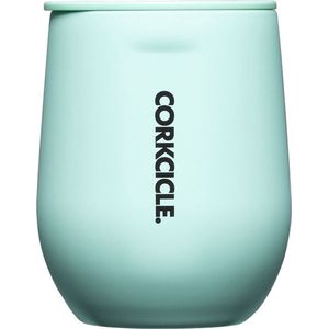 Corkcicle Stemless Cup 335ml- Sun Soaked Teal- Thermosbeker voor Wijn/Koffie- RVS- 3 laags geïsoleerd- thermosfles- drinkglas- reisbeker