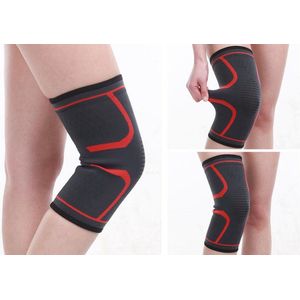 Kniebrace Zwart/Rood - XL