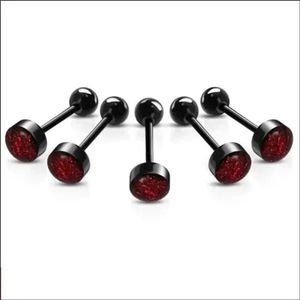 Zwarte Glitter Tongpiercing - Bioplast piercing