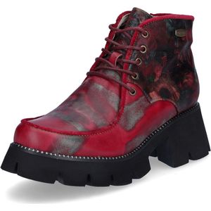 Laura Vita - Veterlaarsjes - Wijnrood - Leer