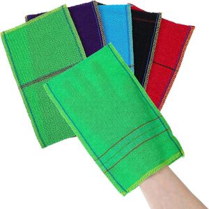 Koreaanse peelinghandschoen - 5 stuks scrub washandjes - dubbelzijdige handschoenen - badsponzen reinigingsmiddel voor douche spa - dieptebad massage dode cellen luffa zeep