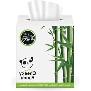 Gezichtsweefsel bulkdoos - 100% bamboe - 12 stuks per verpakking - hypoallergeen - milieuvriendelijk - 3 laags