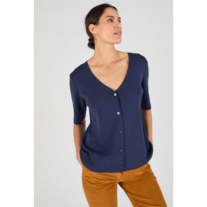 Damart - Elegant gebreid vest - Blauw - M