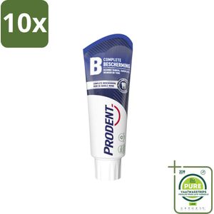 10 x Prodent – Tandpasta – Complete Bescherming – Pro-Zinc Technologie – 75 ml - Grootverpakking - Tandpasta - Mondgezondheid - Antibacteriële Tandpasta - Pro-Zinc - Fluoridetandpasta