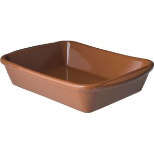 Tapas schaal terracotta 18 x 14 x 4,5 cm - 0,5 liter ovenbestendig - Ovenschalen - Tapas schaal