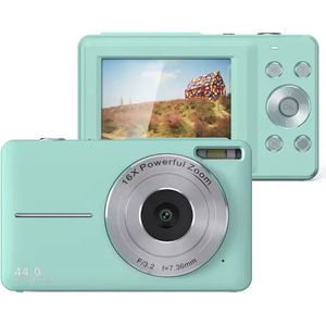 Digitale Camera - Groen - 32GB - 1080P - 44MP - 2.5 Inch LCD