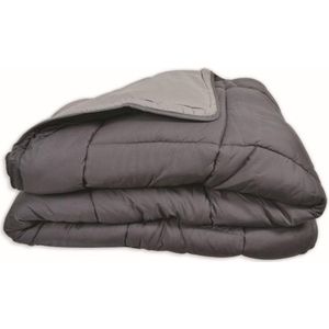Bedrukt Dekbed Hoesloos Wasbaar Zonder Overtrek Extra Breed - Zelesta® Easybed - Donkergrijs & Zilvergrijs 160x220cm