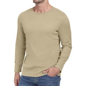 Lange Mouwen Shirt voor Heren - Ronde Hals Thermo Onderhemd - Slim Fit Winters T-shirt