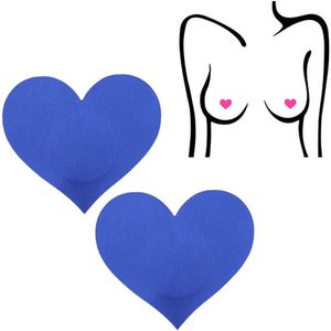 Blauwe hartjes Tepelcovers - Tepel cover - 1 Paar - Herbruikbaar - Blauwe hartjes - Onzichtbare tepels - Tepelbedekkers - Tepelplakkers - Tepelstickers - Blauw - CHPN