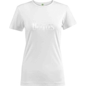 The Beatles - Drop T Logo Dames T-shirt - 2XL - Wit