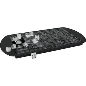 Krumble Siliconen Ijsblokjesvorm - Voor 160 kleine ijsblokjes - Herbruikbaar - Ijsklontjes maker - Ijsklontjes vorm - Ijsvormpjes - Vierkant - Crushed ice - Ijsklontjes maker - Zwart - 12 x 23,5 x 1 cm