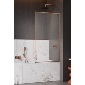 Badwand Modo F SL - 60x150cm - Koper - 8MM hard glas - Rechts gehoekt