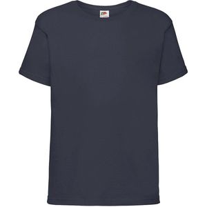 Fruit Of The Loom Kids Sofspun® T-shirt - Donker Blauw - 104 - 3/4 Jaar