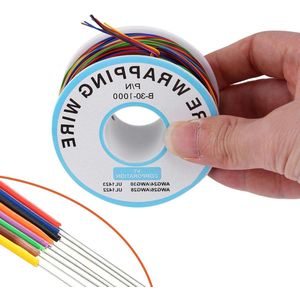 250M Colorful 8-Wire Colored Insulation Winding Copper Test Cable Made of Tinned Thin Copper Wire for Laptop Motherboard LCD Display