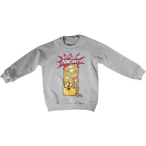 Adventure Time Makin' Bacon Pancakes Kids Sweatshirt Heathergrey-10 Jahre