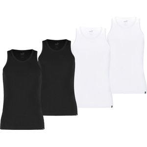 Puma - Onderhemd - Verpakking van 4 - Mouwloos - Zachte Single Jersey