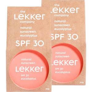 The Lekker Company zonnebrand SPF30 Eucalyptus duoverpakking