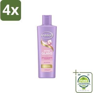 Andrélon – Shampoo – Extra Glans – 250 ml - Voordeelverpakking - 4 stuks - Glans haar - Stralend haar
