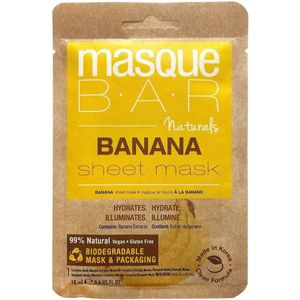Masque BAR naturals - sheet mask banana - anti-aging - vegan gluten free - gezichtsmasker tissue masker - banaan - made in Korea