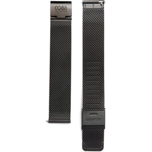 CO88 Collection Horlogeband 5 MTS016 Mesh Horlogeband - Ø16 mm Zwart
