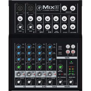 Mackie Mix8 8channels 20 - 30000Hz Zwart