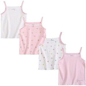 Set van 4 Meisjes Onderhemden - Zomer Tanktops zonder Mouwen
