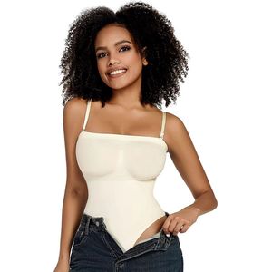 Shapewear Bodysuit - Strakke Buik - Corrigerend Shirt - Ondermode Kleding - Dames - Off White