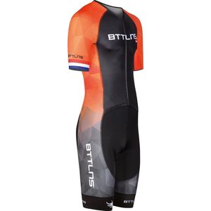 BTTLNS trisuit - triathlon pak - trisuit korte mouw heren - Typhon 2.0 SE - oranje - S