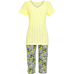 Pyjama ruiten en citroenen - Geel - Maat - 36