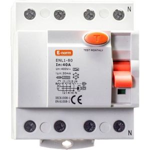 Aardlekschakelaar 4p 80a-300ma 10KA