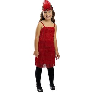 FUNIDELIA Rood Flapper kostuum voor meisjes - 3-4 jaar (98-110 cm)